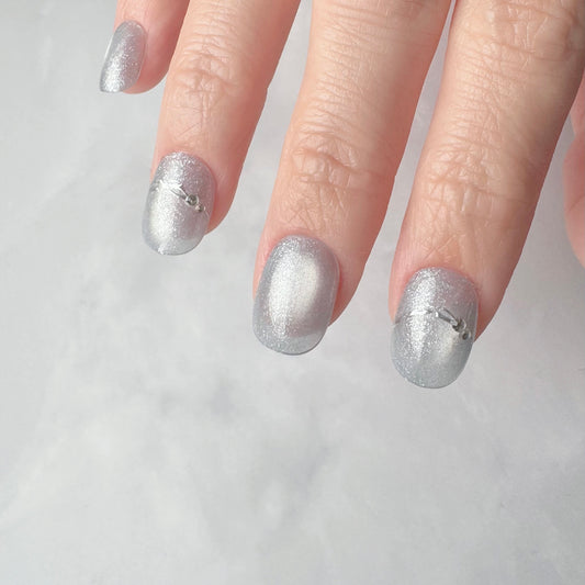 Brume ブリュム マグネットネイル 水色 シンプルネイル ネイルチップ