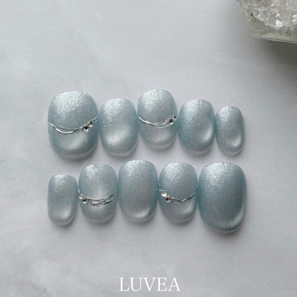 Brume  ブリュム マグネットネイル 水色 シンプルネイル ネイルチップ