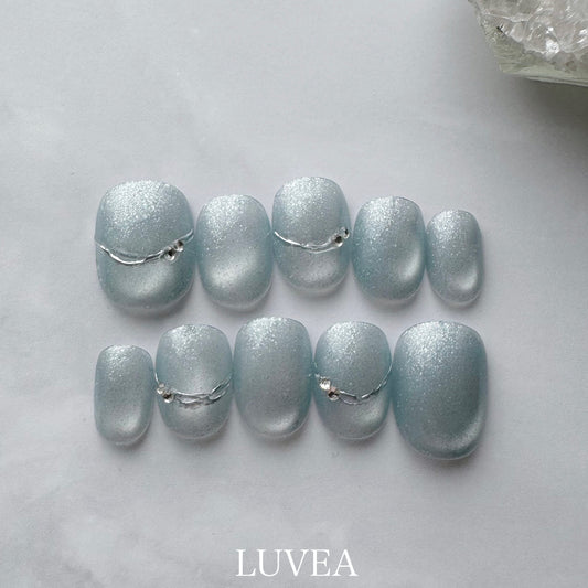 Brume  ブリュム マグネットネイル 水色 シンプルネイル ネイルチップ