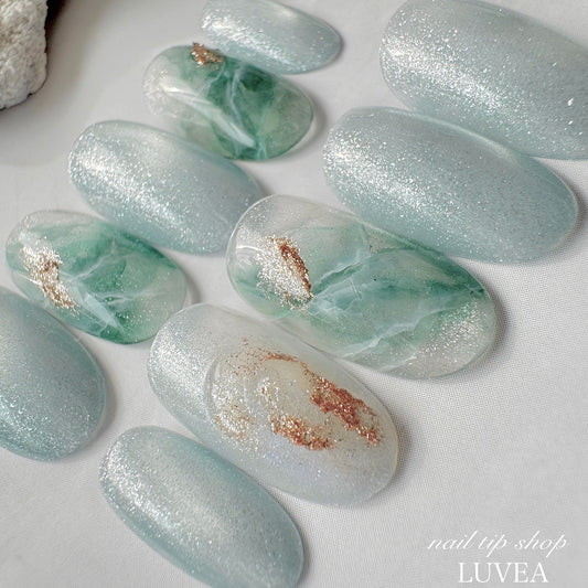 Emera エメラ 天然石 ニュアンス アート ネイルチップ