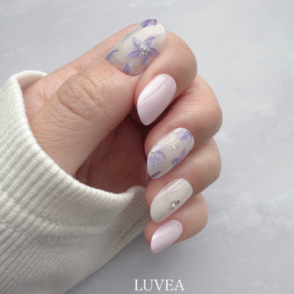 Petal ペタル フラワーネイル お花 ネイルチップ ラベンダー 紫 パープル
