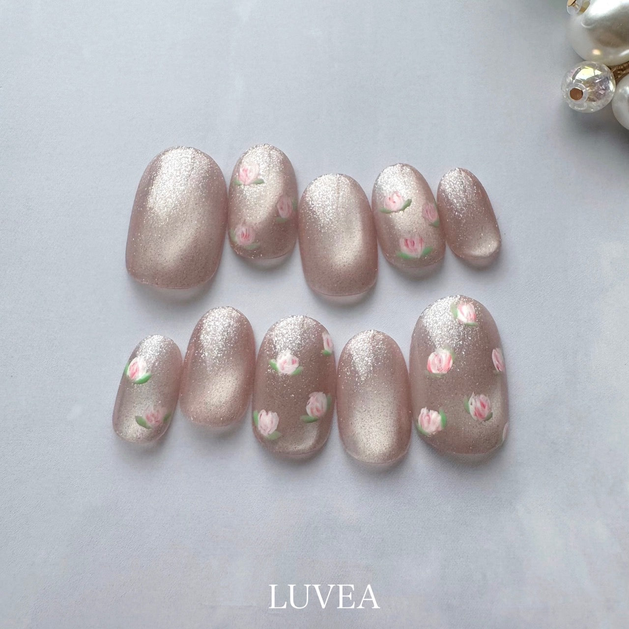 Rosy But ロージーバッド フラワーネイル 小花柄 ネイルチップ 春ネイル