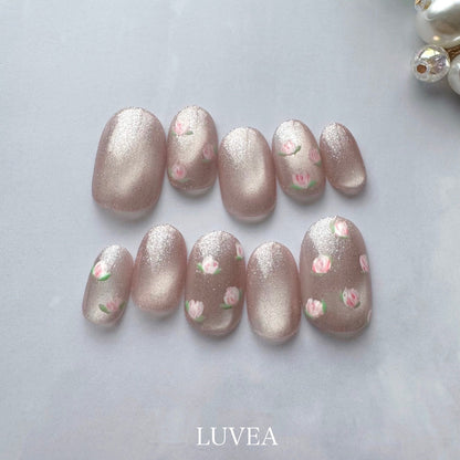 Rosy But ロージーバッド フラワーネイル 小花柄 ネイルチップ 春ネイル