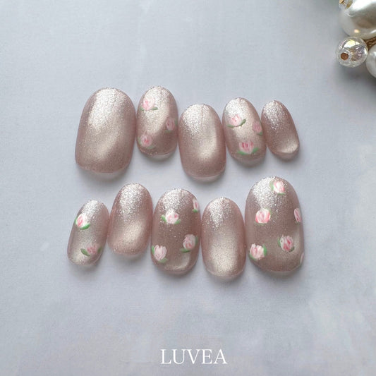 Rosy But ロージーバッド フラワーネイル 小花柄 ネイルチップ 春ネイル